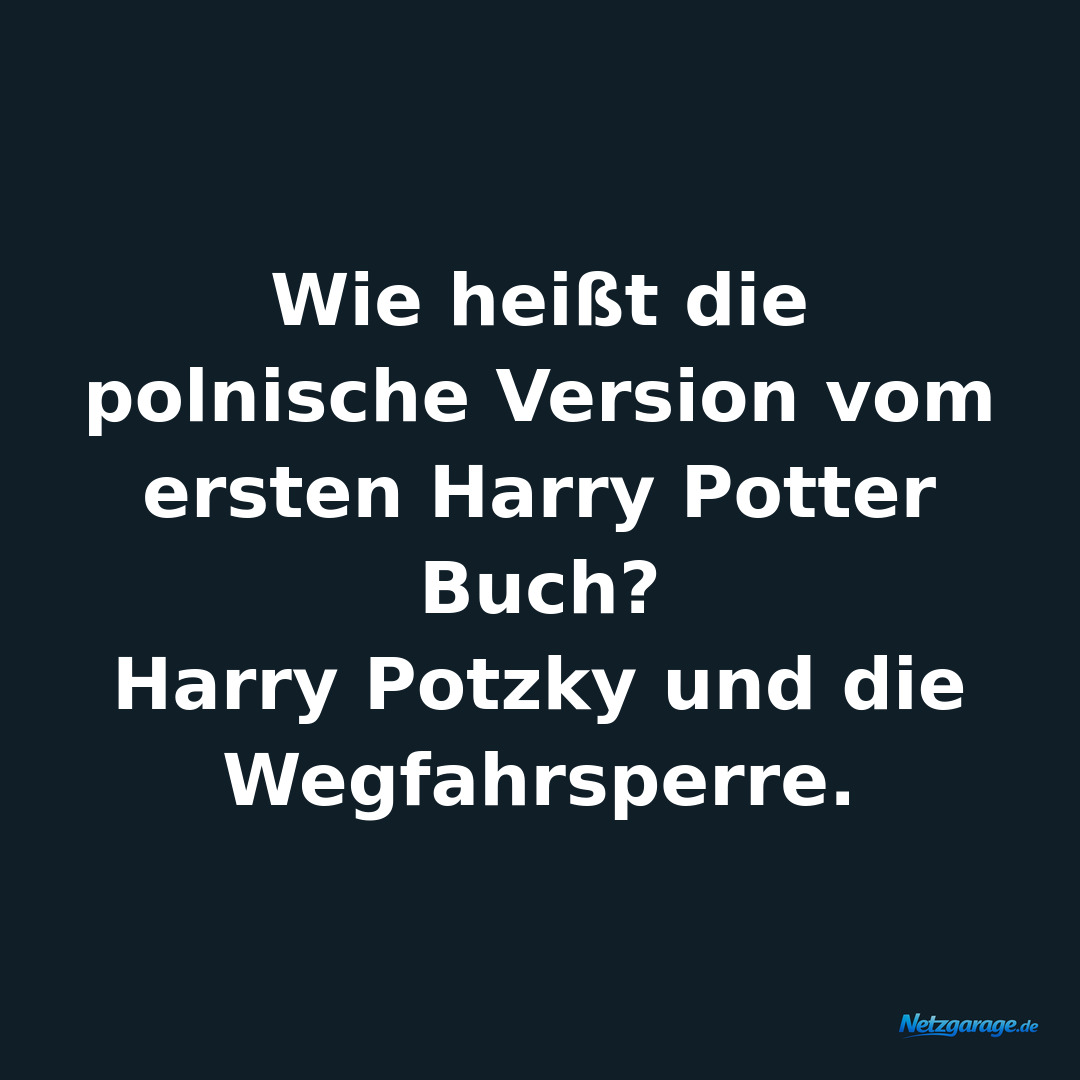 Wie heißt die polnische Version vom ersten Harry Potter Buch? 

Harry Potzky u